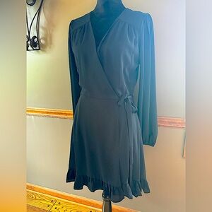 Gianni BINI navy blue wrap dress NWT